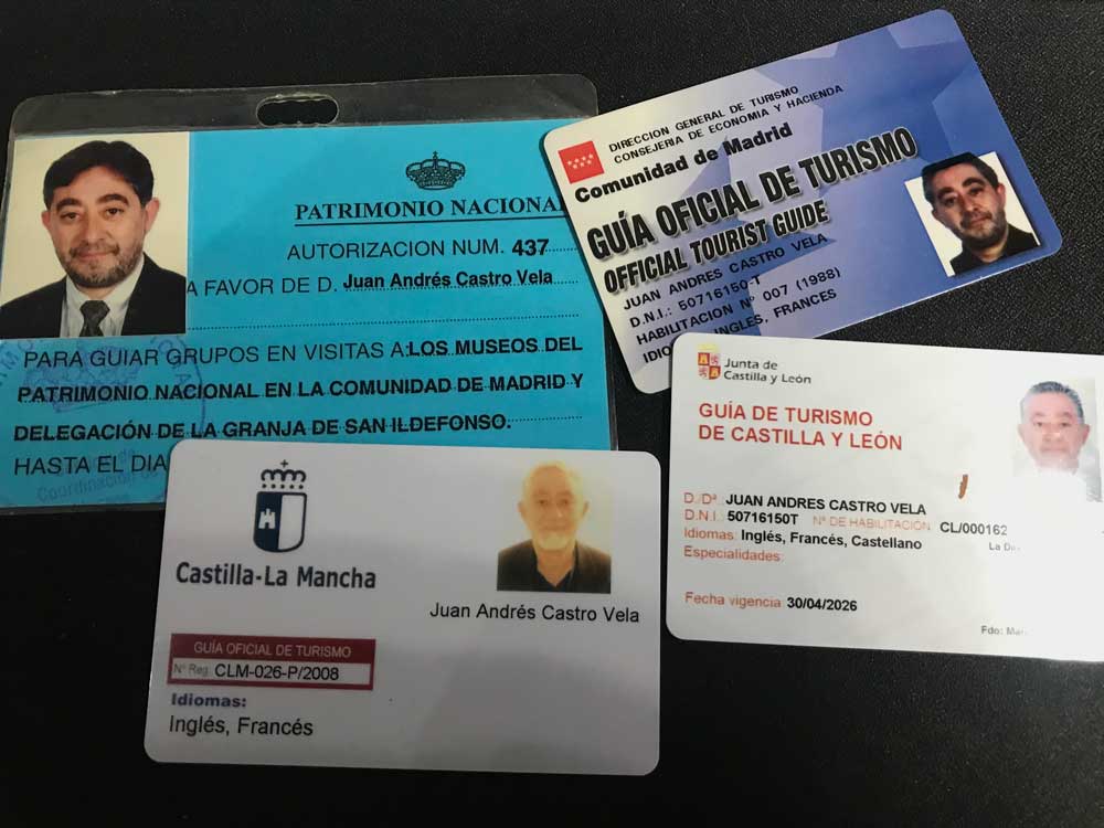 Carnets oficiales de guía turístico en Madrid